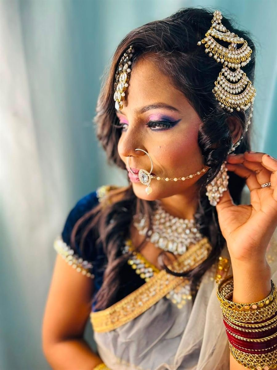 Walima reception makeup with pastel tones — Panvel